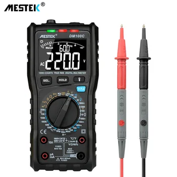 MESTEK DM100 Digital Multimeter Høj Hastighed Smart dual Core-T-rms NCV Temperatur multimetro Anti-burn-Sikring Alarm multimetre