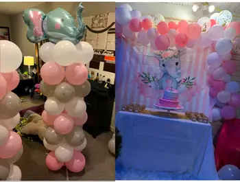 Metablle 100pcs Grå Hvid Pink Shiny Sølv Konfetti Ballon Guirlande-Arch Kit Bridal Shower Baggrund Piger Fødselsdag Part Indretning