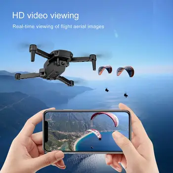Mini Drone 4K HD Dual Camera WIFI FPV Professionel luftfotografering Helikopter Sammenklappelig Quadcopter Drone Legetøj Quadcopter Gave