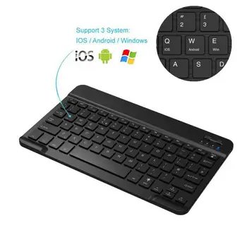 Mini Wireless Keyboard Bluetooth Tastatur Til ipad Telefonen, Tablet-Gummi tasterne Genopladelige tastatur til Mac, Android, Windows