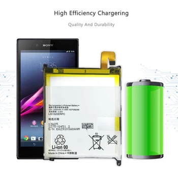 Mobiltelefon Batteri Til Sony Xperia Z Ultra / ZU / L4 XL39h C6802 C6833 Togari Udskiftning af Batteri LIS1520ERPC 3000mAh