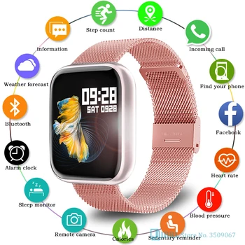 Mode, Smart Ur Kvinder Mænd Fitness Tracker Damer Armbåndsur Til Andriod IOS Vandtæt Smart Ur Luksus Smartwatch