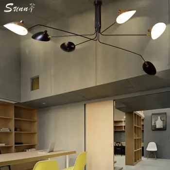 Moderne DaWn Spider Serge Mouille loftsbelysning til Stue, Soveværelse Lampe Hængende Armatur Home Decor Kunst Kampprogram