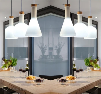 Moderne Glas-Flaske-Vedhæng Lys Nordiske Spisestue Køkken Hængende Lampe Art Industriel Lampe Loft Home Decor Kampprogram
