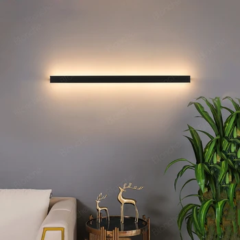 Moderne Hjørne Væg Lamper Minimalistisk Linje 50/60/80/100cm LED væglamper Gangen Sconces Soveværelse Sengen Stue Led-Lys