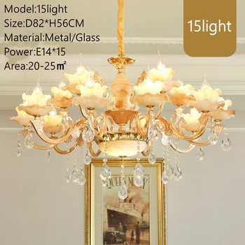 Moderne Led-Lysekrone Til Foyer, Stue, Spisestue, Køkken med Glans 6light-18light Led Loft Dolomit Lysekrone