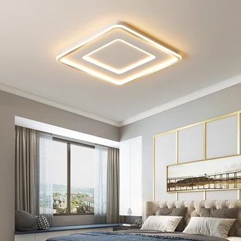 Moderne LED-stue loft lysekrone til soveværelse, læseværelse / Hvid/Guld Lysekrone Inventar Ultra-tynd køkken belysning
