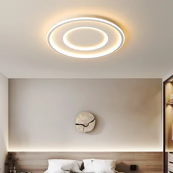 Moderne LED-stue loft lysekrone til soveværelse, læseværelse / Hvid/Guld Lysekrone Inventar Ultra-tynd køkken belysning