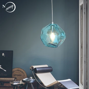 Moderne minimalistisk personlighed farvet glas vedhæng lys E14 kreative lampe til køkken stue soveværelse badeværelse restaurant
