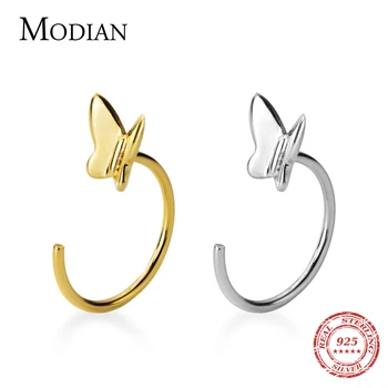 Modian Mode 925 Sterling Sølv, med Søde piger Dancing Butterfly Øre Krog til Kvinder Charme Dyr Stud Øreringe Fine Smykker 2020 Design
