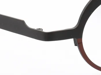 MUZZ Ren Titanium Rammer Mode insider Mænds Optisk runde Super Lille rim Briller Ramme høj nærsynethed Recept