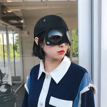Mænd Kvinder Pilot Briller Duck Hat Fashion Vilde Studerende Street Tendens Baseball Cap 649C