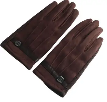 Mænds efterår og vinter blive varm touch screen handske mandlige tykkere foret vinter kørsel riding handske R445