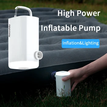Naturehike Oppustelig Air Mat Pumpe Multi-funktion 3-i-1-Camping Opladning Skat Belysning Bærbare Udendørs Oppustelig Pumpe