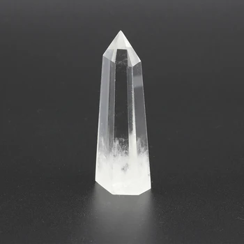 Naturlige Sten Kvartskrystal Wand Sekskantede Krystaller Obelisk Rå Hvid Kvarts Point Kolonne Wicca Sten Mineral Prøve Perle Sten