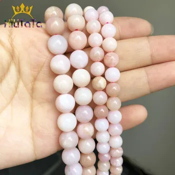 Naturlige Ægte Sten Perler Pink Opal Runde Løse Perler Til Smykker at Gøre DIY Armbånd, Ørestikker Tilbehør 7.5