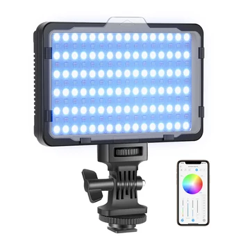 Neewer RGB Video Lys med APP Control,Led-Kamera Lys CRI95+ Dæmpes til YouTube DSLR-Kamera, Videokamera Foto Belysning,RGB176