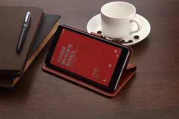 Note 1 for Xiaomi hongmi Note 1 Redmi Case Book Style Flip Wallet-Kort Slot Stent Tilfælde, Olie, Voks Læder Cover Sort HM RM Dækker