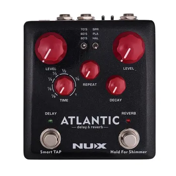 NUX Atlantic Guitar Pedal Reverb Forsinkelse Multi-Effekter 3 Forsinkelse Plade Reverb Shimmer Effekt Stereo Lyd Forstærker Guitar Tilbehør