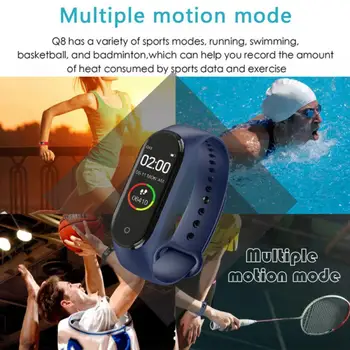 Ny M4 Smart Ur med puls, Blodtryk Overvågning Drenge og Piger Sundhed Armbånd Vandtæt Kvinder Mænd Fitness Tracker