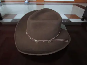 Ny Uld Cap til Mænd Vandtæt Rynke-fri Equestrian Hat Voksen Wide Brim Cowboy Hat, Stor-skygget Herre Cap B-8133