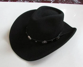Ny Uld Cap til Mænd Vandtæt Rynke-fri Equestrian Hat Voksen Wide Brim Cowboy Hat, Stor-skygget Herre Cap B-8133