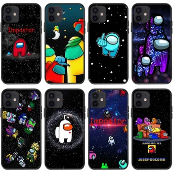 Nye Blandt Os Tegnefilm Phone Case for Iphone 12 11XS XR Pro Max 5 6 7 8 SE 2020 Plus Smiley Animationsfilm Soft Shell Mode Trykt Sag