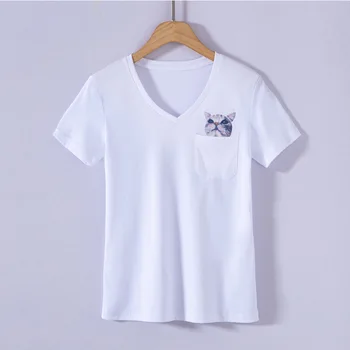Nye Kvinder Bomuld Mode Slim T-Shirt Super Behagelig Vilde kortærmet T-Shirt GRAY22