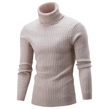 Nye Vinter Varm Turtleneck Sweater Mænd Mode Solid Grundlæggende Strikkede Trøjer Casual Slim Fit Pullover Mandlige Høj Krave Overtøj