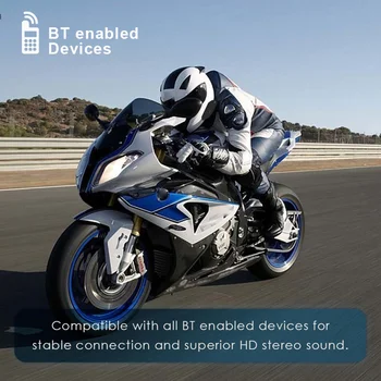 Nyeste Motorcykel Motorcykel Hjelm Intercom CSR Bluetooth 4.1 Headset Samtaleanlæg Universal Motorcykel Tilbehør