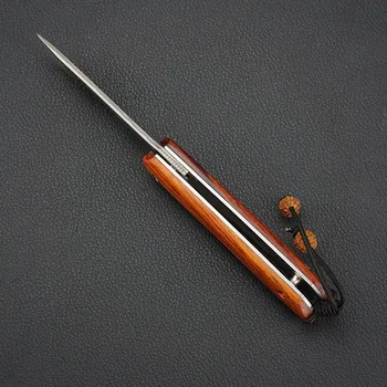 Nyt Design Damascus Klinge træ håndtag folde pocket kniv udendørs bærbare camping taktisk overlevelse knive nytte EDC værktøj