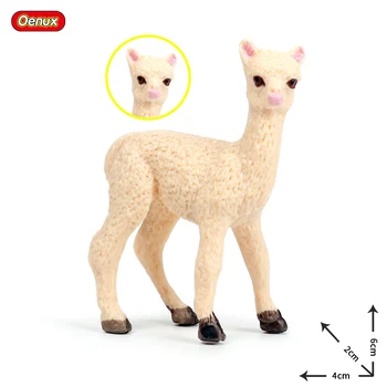 Oenux Oprindelige 4STK Søde Vicugna Pacos Alpaca Farm Dyr Model, Action Figurer, Alpaca Dyr PVC Figurer, Legetøj Til Børn Gave