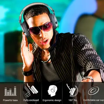 Oneodio Kablede Overvågning Hovedtelefoner Stereo-Bas Studiet Blande Headsettet Over Øret Foldes Lukkede Tilbage DJ-Hovedtelefoner Til Telefonen PC