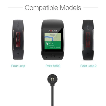 Oplader Til Polar M600 Loop 1 2 Sports Ur - USB-Hurtig Opladning Magnetiske Dock Kabel-100cm - Polar Smartwatch Tilbehør