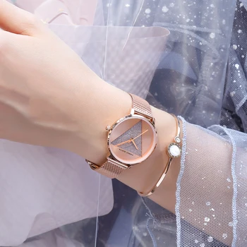 Oprindelige Design Kvinder Ure Mode Japan Urværk Rustfrit Stål, Rosa Guld Vandtæt Armbånds ure relogio feminino