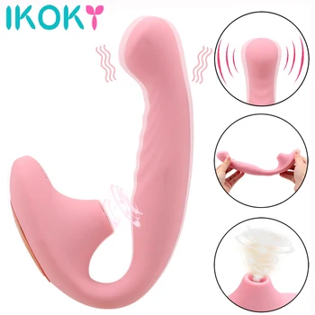 Oral Sex Suge Klitoris Stimulation Kvindelige Onani Vibrerende Sucker Sex Legetøj For Kvindens Vagina Sugende Stor Dildo Vibratorer
