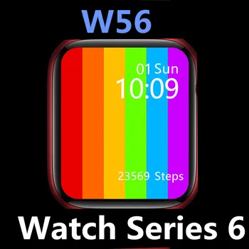 Original IWO W56 Smart Ur 44MM Serie 6 på 1,75 tommer Bluetooth Opkald Smartwatch IWO 13 EKG, puls Siri Opgradere IWO 12 PRO