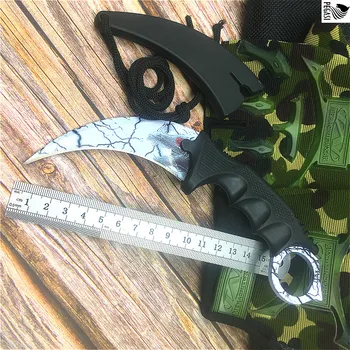 PEGASI csgo7.5-inch white dragon design stilfulde klo kniv leverer skede og hals reb for nem transport taktiske klo kniv
