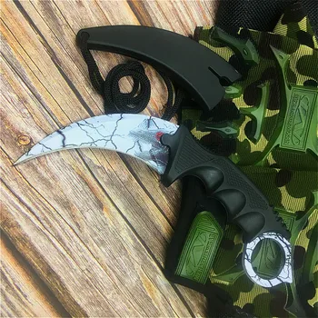 PEGASI csgo7.5-inch white dragon design stilfulde klo kniv leverer skede og hals reb for nem transport taktiske klo kniv