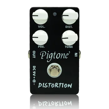 Pigtone PP-05 Distortion Guitar-Effekt-Pedal Akustisk El-Guitar Tilbehør effektpedaler Real bypass