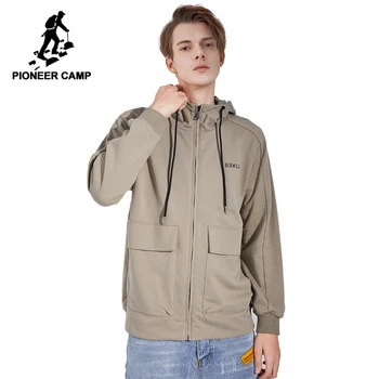 Pioneer Camp 2020 Mænds Hip Hop Hætteklædte Jakke Bomuld Outwear Mode Frakke Jakker Mandlige Afslappet Stil Tøj AJK0102024