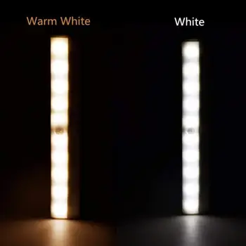 PIR LED Motion Sensor Lys 10 LED Lampe Perler Garderobe Skab, Seng, Lampe Kabinet Nat Lys For Skab Trapper, Køkken Gangen