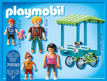 Playmobil Familie Cykel Bygning, som ligger Små byggesten Børn Splejsning Toy Fødselsdag Julegave