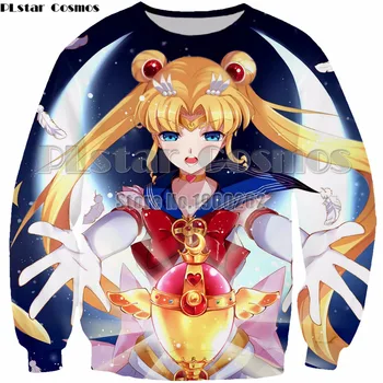 PLstar Kosmos Sailor Moon Anime sweatshirt kvinders 3d-hættetrøjer pullover print tegnefilm langærmet tøj