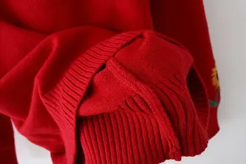 Plus størrelse Tegnefilm kvinder løs strikket trøjer 2021 nye vinter casual mænds trøjer sweater overdele rød sort Beige