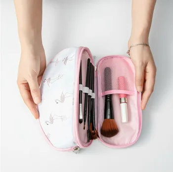 Print Rejse Cosmetic Bag Stor Kapacitet MakeUp taske Dobbelt kosmetiske opbevaringspose arrangør Kvindelige Opbevaring Toiletartikler Sag