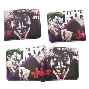 Pung Tegnebøger Tegnefilm Anime-Filmen Jokere Trykt Pung PU Læder Kortet Penge Poser Sjov Joker Kort Tegnebog