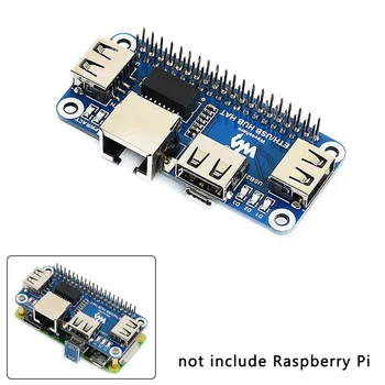 Raspberry Pi 4B/3B+/ - Nul USB til RJ45 Ethernet-stik 3 USB-HUB HAT Extenstion yrelsen for Raspberry Pi 4 Model B/3B/Nul W