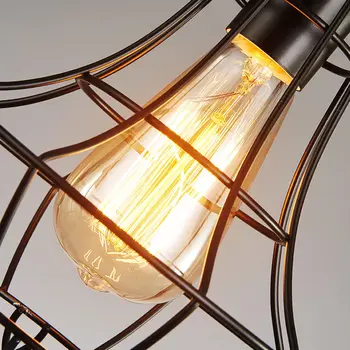 Retro loft Vedhæng Lys Industrielle Vind Strygejern Hængende Lampe LED Sort Belysning Inventar Til Køkken, Stue, Restaurant E27