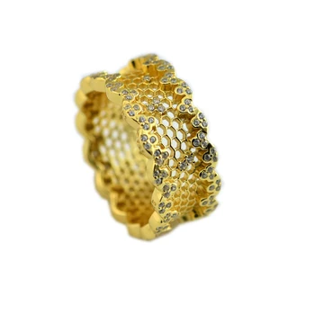 Ringe Ægte 925 Sterling-Sølv-Smykker Honeycomb Blonder Ring, Glans og Klare CZ Mode vielsesringe for Kvinder, Kvindelige Gaver SHR006